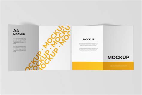 Download Free Matte Brochure Mockup - Top View PSD Generator