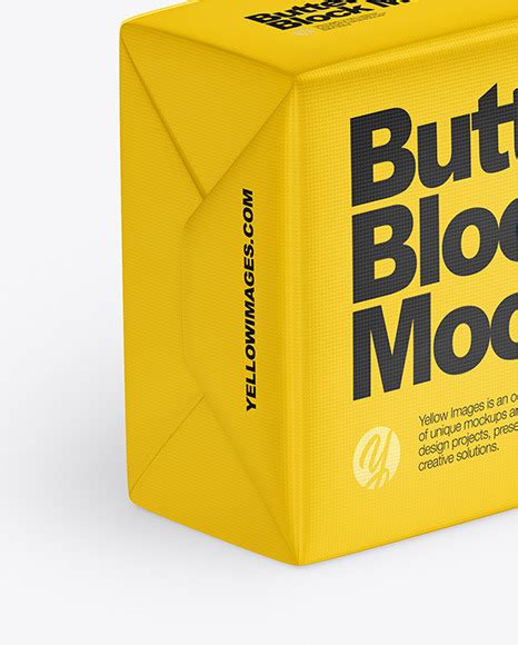 Download Free Matte Butter Block Mockup PSD Generator
