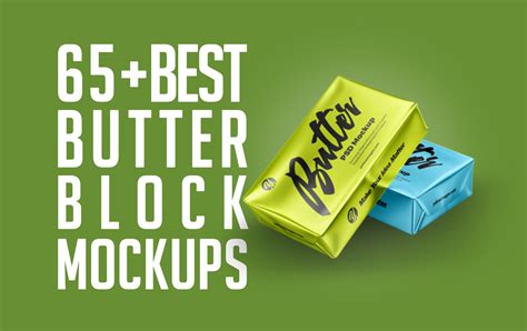 Download Free Matte Butter Block Mockup PSD Mockup Templates