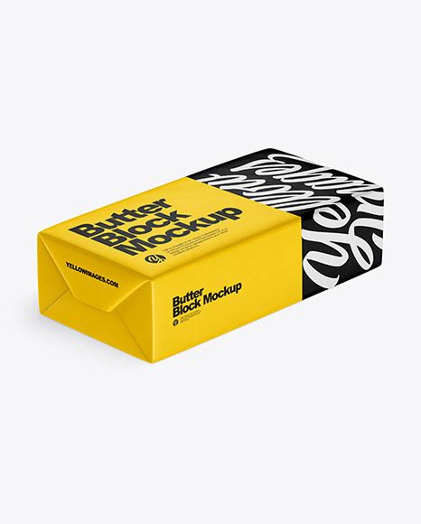 Download Free Matte Butter Block Mockup PSD Yellowimages