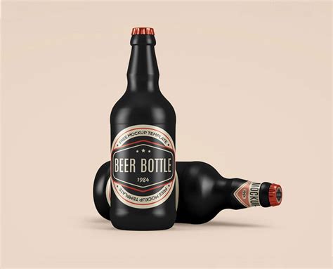 Download Free Matte Ceramic Beer Bottle Mockup PSD Generator