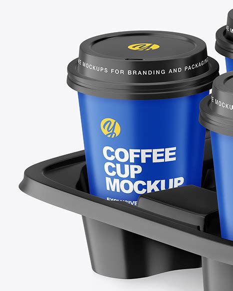 Download Free Matte Coffee Cups in Paper Holder Mockup PSD PSD Yellowimages PSD Files