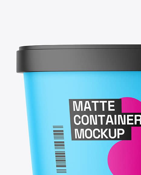 Download Free Matte Container Mockup - Front View PSD Generator