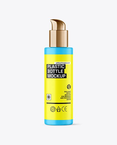 Download Free Matte Cosmetic Bottle with Pump Mockup PSD PSD Yellowimages PSD Files