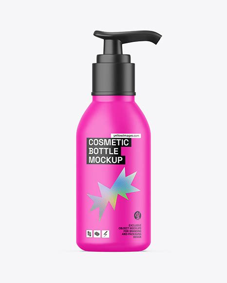 Download Free Matte Cosmetic Bottle with Pump Mockup PSD Placeit PSD Files