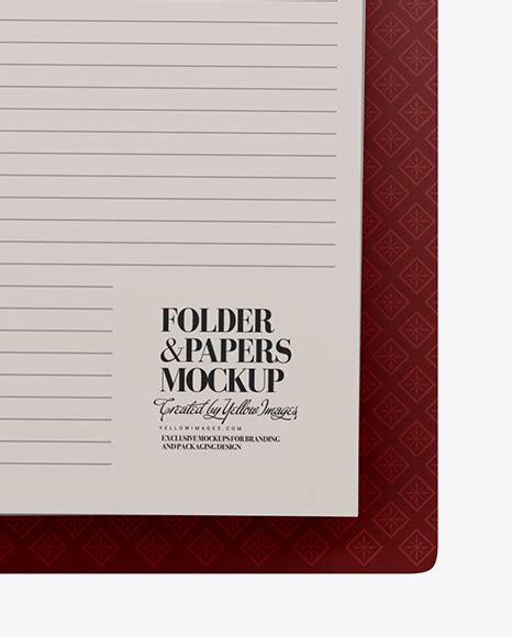 Download Free Matte Folder with Papers Mockup PSD Generator