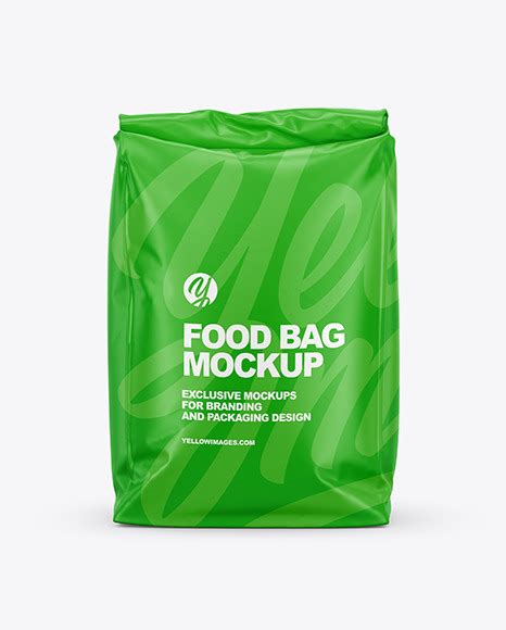 Download Free Matte Food Bag Mockup - Front View PSD Generator Images