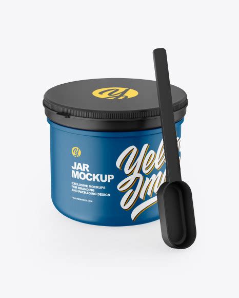Download Free Matte Jar w/ Spoon Mockup PSD Generator PSD Files