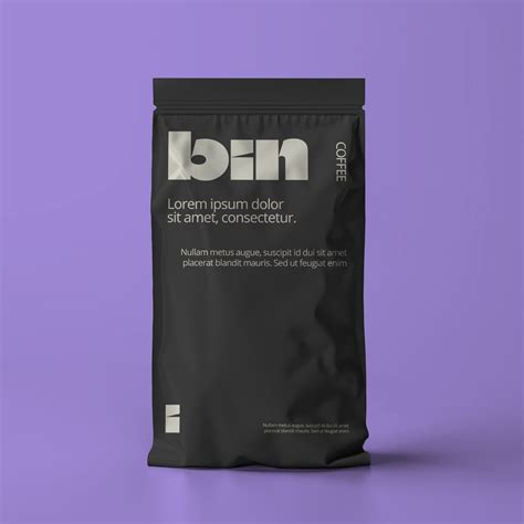 Download Free Matte Metallic Coffee Bag Package Mockup PSD TIFF Files PSD Files