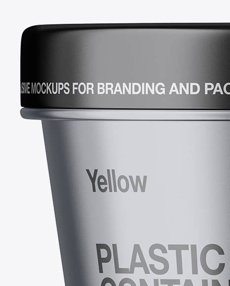 Download Free Matte Metallic Container Mockup - Front View PSD Generator