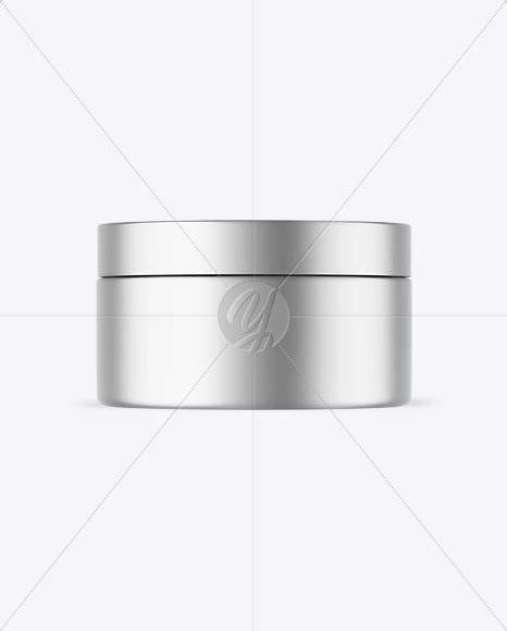 Download Free Matte Metallic Cosmetic Jar Mockup - Front View PSD Generator