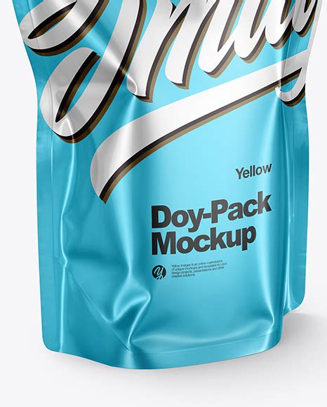 Download Free Matte Metallic Doy Pack Mockup PSD Generator