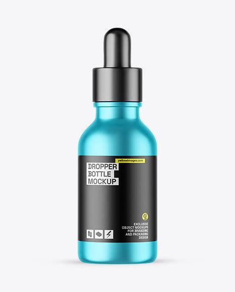 Download Free Matte Metallic Dropper Bottle Mockup PSD Generator