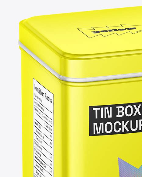 Download Free Matte Metallic Tin Box Mockup PSD Generator