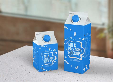 Download Free Matte Milk Packaging Box Mockup PSD Object Mockups Free PSD Mockups