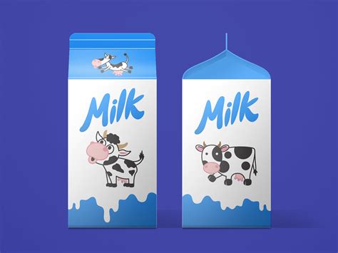 Download Free Matte Milk Packaging Box Mockup PSD Object Mockups PSD Files