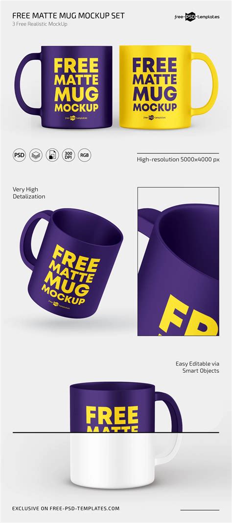 Download Free Matte Mug Mockup PSD PSD Yellowimages Free PSD Mockups