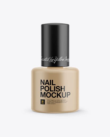 Download Free Matte Nail Polish Bottle Mockup - Front View PSD Generator