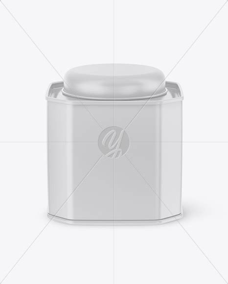 Download Free Matte Octagonal Tin Box Mockup (High-Angle Shot) PSD Generator