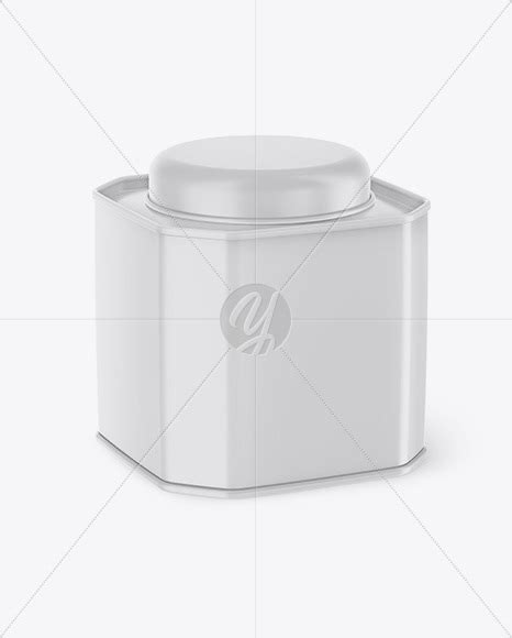 Download Free Matte Octagonal Tin Box Mockup - Half Side View PSD Generator