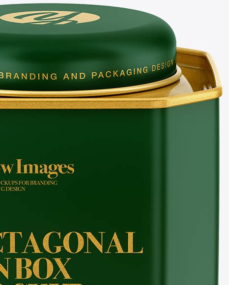 Download Free Matte Octagonal Tin Box Mockup PSD for Branding