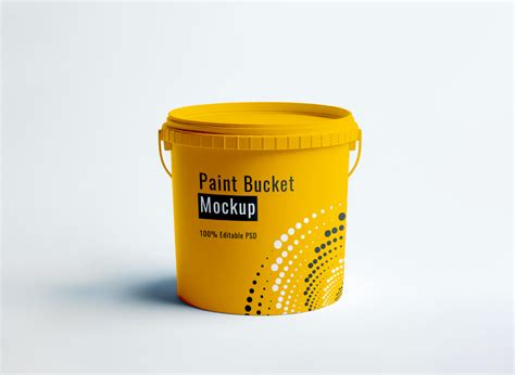 Download Free Matte Paint Bucket Mockup TIFF PSD Generator