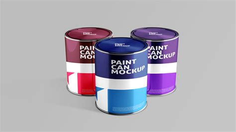 Download Free Matte Paint Cans Mockup PSD Generator