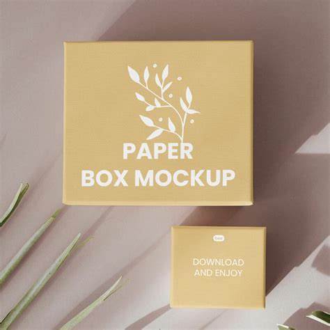 Download Free Matte Paper Box - Front View (High-Angle Shot) PSD Generator