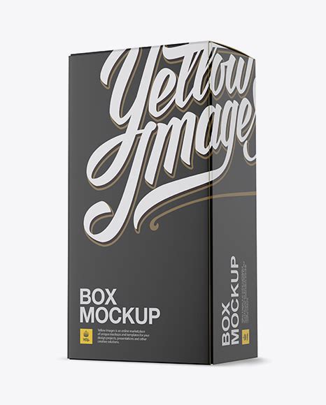 Download Free Matte Paper Box Mockup - Half Side View PSD Generator