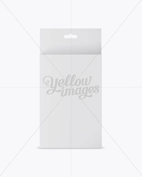 Download Free Matte Paper Box with Hang Tab Mockup PSD Generator