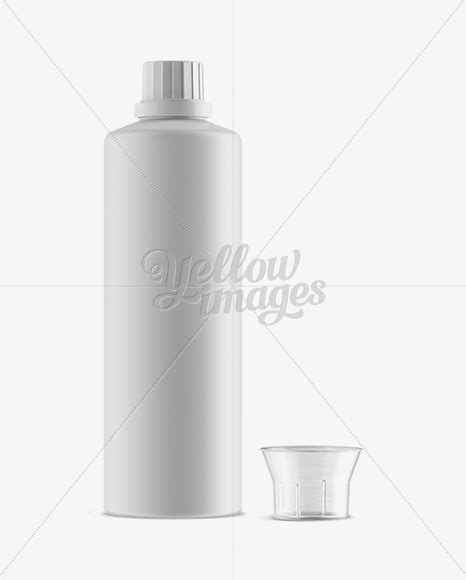 Download Free Matte Plastic Bottle with Measuring Cap Mockup PSD Generator PSD Files