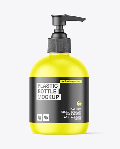 Download Free Matte Plastic Bottle with Pump Mockup PSD PSD Yellowimages PSD Files