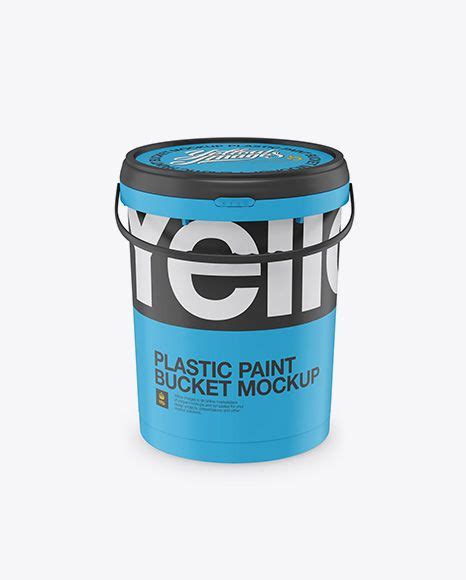 Download Free Matte Plastic Bucket Mockup - Front View PSD Mockup Templates