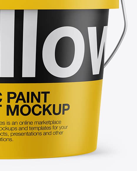 Download Free Matte Plastic Bucket Mockup - Front View PSD Yellowimages