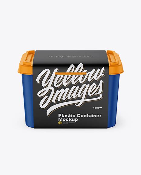 Download Free Matte Plastic Container Mockup - Front View (High-Angle Shot) PSD Generator