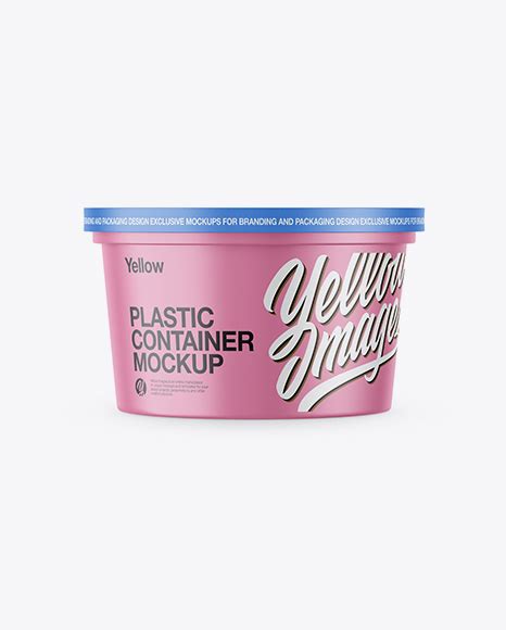 Download Free Matte Plastic Container Mockup - Front View PSD Mockup Templates