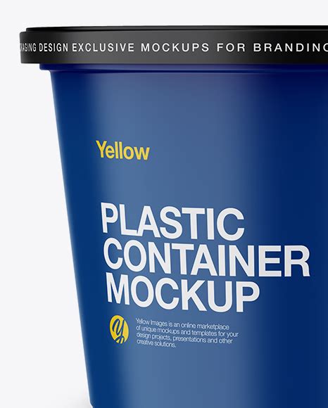 Download Free Matte Plastic Container Mockup - Front View PSD for Branding