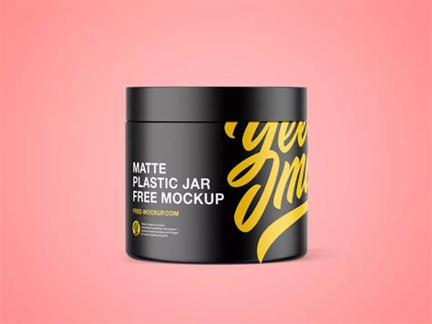 Download Free Matte Plastic Cosmetic Jar Mockup - Front View PSD Generator