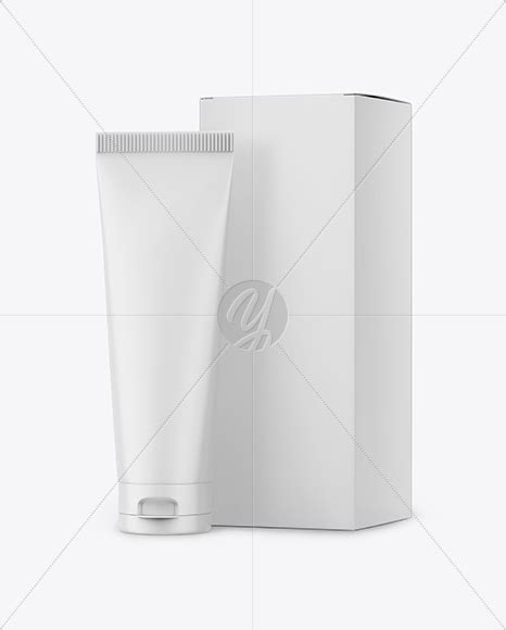 Download Free Matte Plastic Tube With Matte Box Mockup - Halfside View PSD Generator