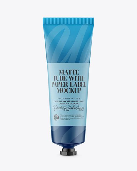 Download Free Matte Plastic Tube With Paper Label Mockup - Front View PSD Generator