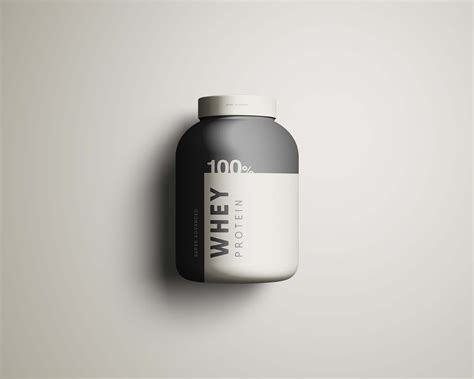 Download Free Matte Protein Jar Mockup PSD Generator