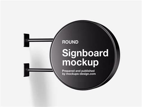 Download Free Matte Round Signboard Mockup PSD TIFF Files Free PSD Mockups