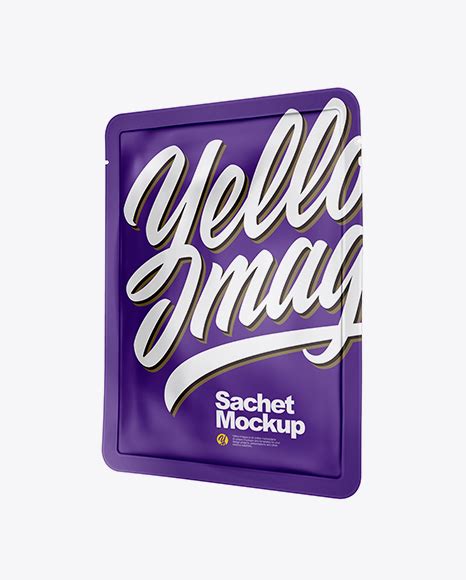 Download Free Matte Sachet Mockup - Half Side View PSD Generator