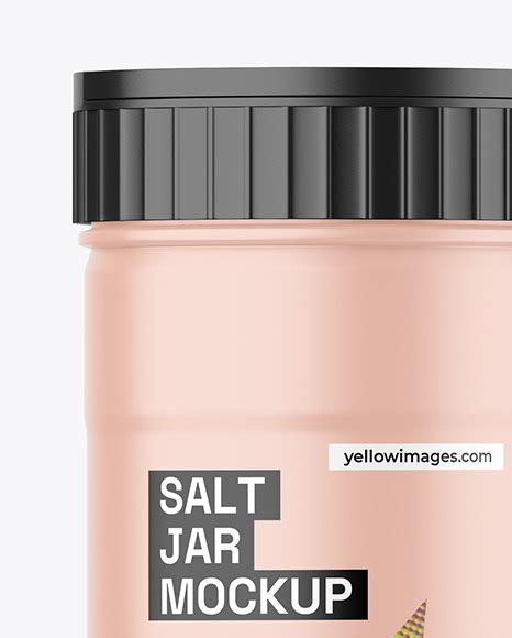 Download Free Matte Salt Jar Mockup PSD Generator