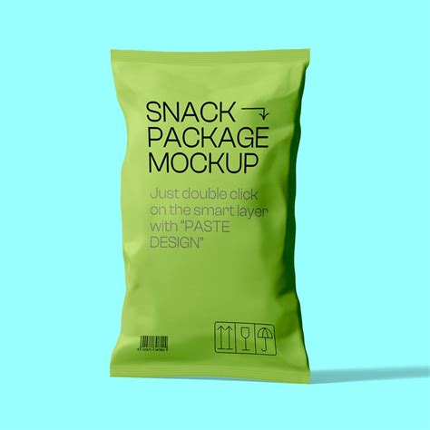 Download Free Matte Snack Mockup - Front View PSD Mockup Templates