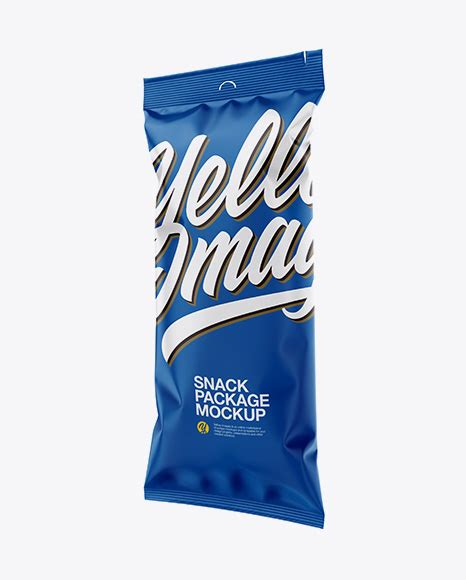 Download Free Matte Snack Package - Half Side View PSD Generator