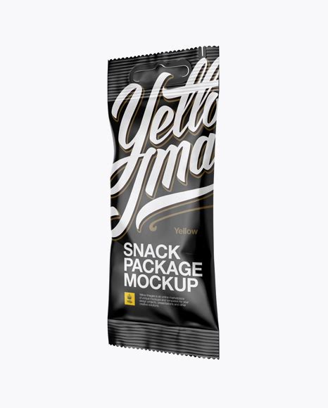 Download Free Matte Snack Package - Half Side View PSD Mockup Templates