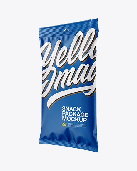 Download Free Matte Snack Package - Half Side View PSD for Branding