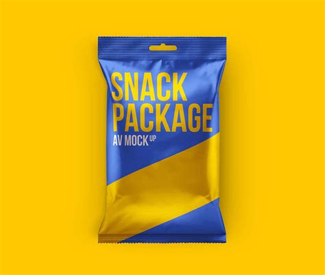Download Free Matte Snack Package Mockup - Back View PSD Generator