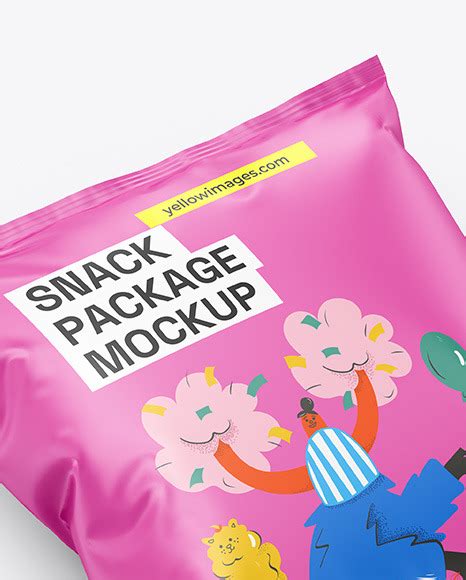 Download Free Matte Snack Package Mockup PSD Yellow Images Free Mockups PSD Files